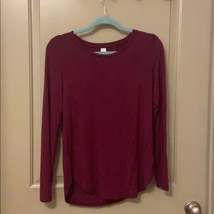 Maroon long sleeve shirt
